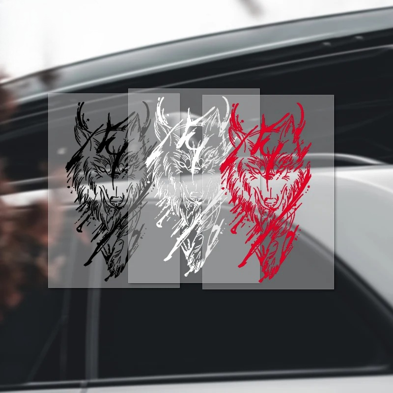 Motorcycle Gear Auto - Wolf Car Sticker Dark Magic Reflective