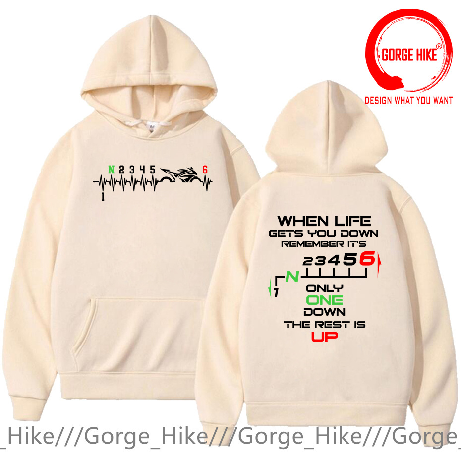 1N23456 Motorcycle Gear Shift  - Motorcycle Gear Hoodie ulasan dan harga