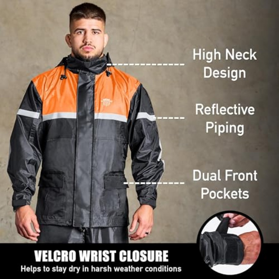 Waterproof Motorcycle Rain Sui - Motorcycle Gear Hoodie ulasan dan harga