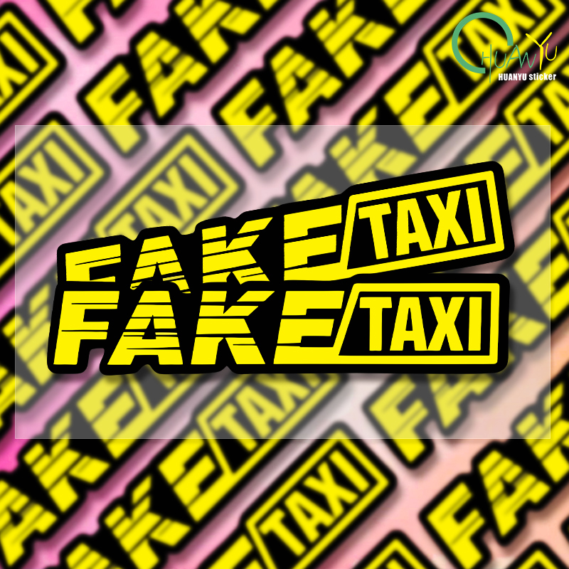 Yellow Fake Taxi Logo Pvc Wate - Motorcycle Gear Auto ulasan dan harga