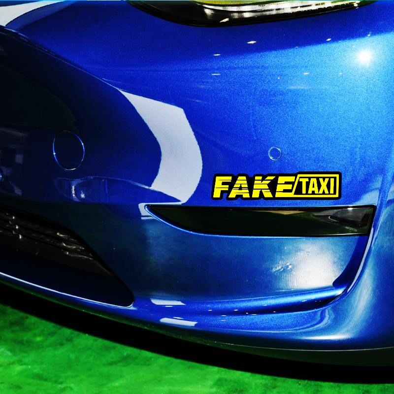 Yellow Fake Taxi Logo Pvc Wate - Motorcycle Gear Auto ulasan dan harga