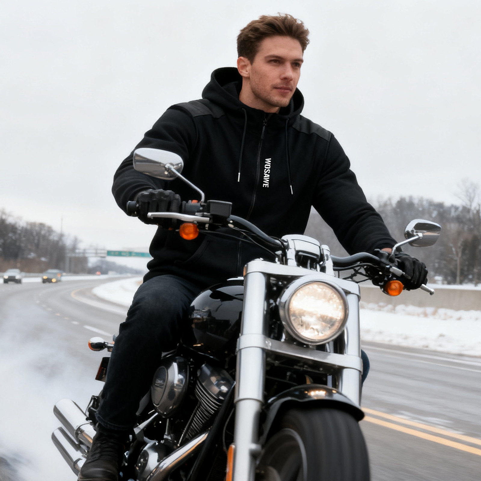 WOSAWE Motorcycle Hoodie Jacke - Motorcycle Gear Hoodie ulasan dan harga